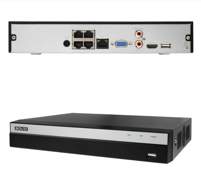 Регистратор RGI-0412P04 IP до 4х каналов c PoE (IEEE802.3at/af) вер. 3 BOLID